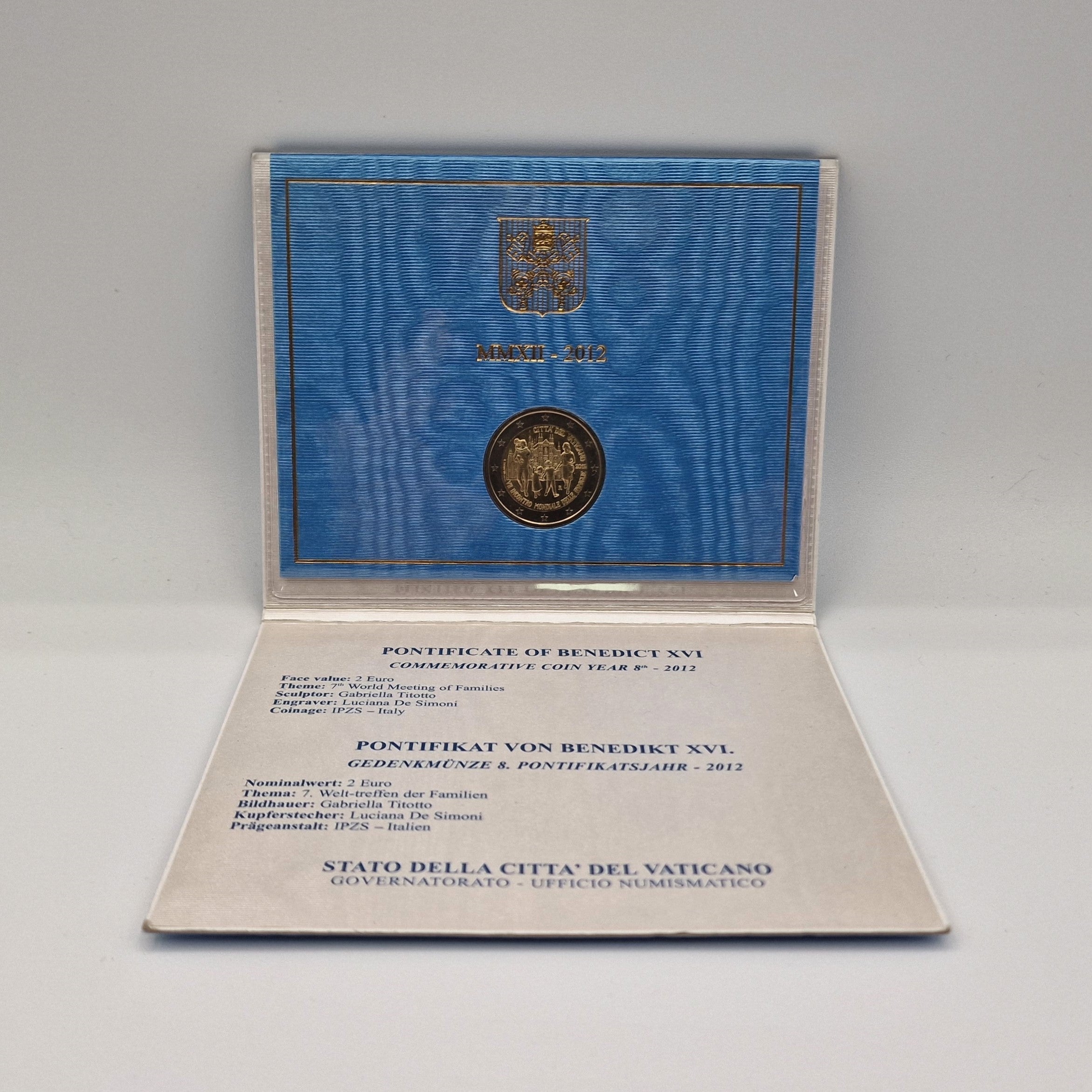 2012 World Meeting of Families (Milan) - 2€ Vatican Coincard